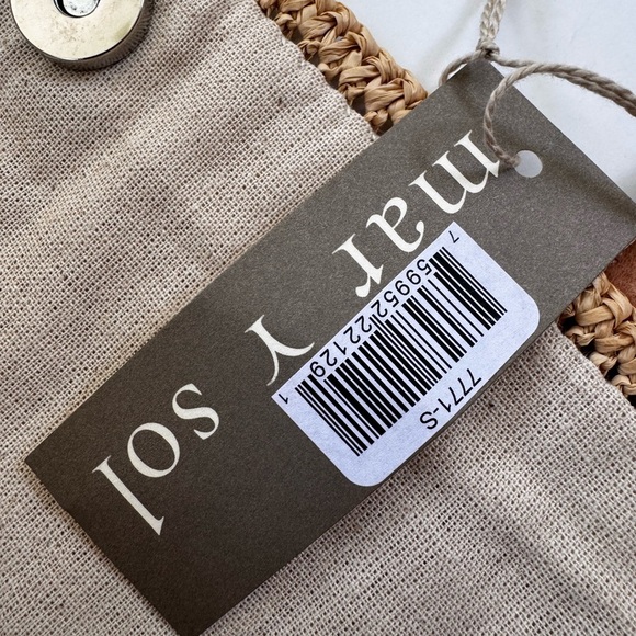 NWT Mar Y Sol Montauk Straw Large Tote in Sunflower - Picture 10 of 13